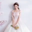 Affordable Champagne Pearl Pink Floor-Length / Long White Wedding Dresses 2018 Tulle Lace Appliques Backless Beading Corset Strapless Ball Gown Wedding