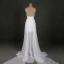 Klassisk Eleganta Vita Korta Bröllop 2018 Prinsessa V-Hals Snörning Appliqués Halterneck Stranden Bröllopsklänningar