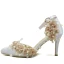 Fée Des Fleurs Blanche Mariage Satin Appliques Perlage Perle Chaussure De Mariée 2018
