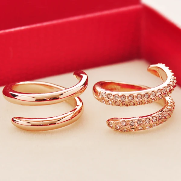 Unieke Goud Rhinestone Kruis Ringen instellen Legering Avond 2 stuks Ringen 2019 Accessoires