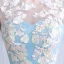 Chic / Beautiful Sky Blue Evening Dresses  2017 A-Line / Princess U-Neck Appliques Backless Embroidered Tulle Evening Party Prom Dresses