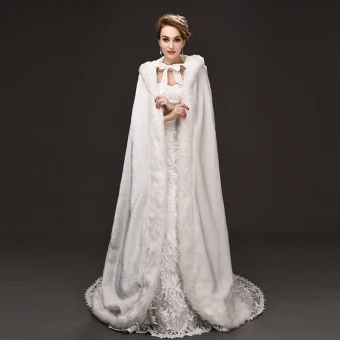 Luxury Gorgeous White Cloak Strappy Polyester Wedding Evening Party Accessories 2019