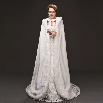 Luksus Hvit Kappe Strappy Polyester Bryllup Aften Tilbehør 2019