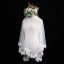 Chic / Belle Blanche Courte Voile De Mariée 1.5 m Chiffon Dentelle Mariage Accessorize 2019