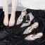 Luxury / Gorgeous Gold Wedding Shoes 2020 9 cm Pointed Toe Beading Sequins Rhinestone Cocktail Party Evening Party Womens Shoes