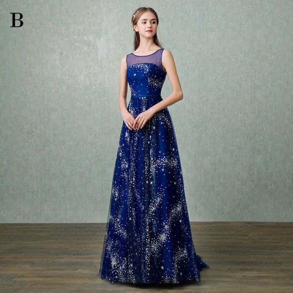 Chic / Beautiful Sparkly Royal Blue Evening Dresses 2017 A-Line / Princess U-Neck Lace Backless Glitter Sequins Chiffon Bling Bling Homecoming Evening Party Prom Dresses