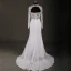 Amazing / Unique Ivory Court Train Wedding 2018 Trumpet / Mermaid Charmeuse Lace-up Appliques Backless Beading Pierced Sequins Wedding Dresses
