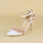 Fée Des Fleurs Blanche Mariage Satin Appliques Perlage Perle Chaussure De Mariée 2018