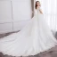 Modest / Simple White Ball Gown Plus Size Wedding Dresses 2019 Lace Appliques Backless Embroidered Strapless Chapel Train Wedding
