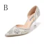 Mode Weiß Brautschuhe 2019 8 cm Perlenstickerei Polyester Kristall Perle Strass Hochhackige Spitzschuh Damenschuhe