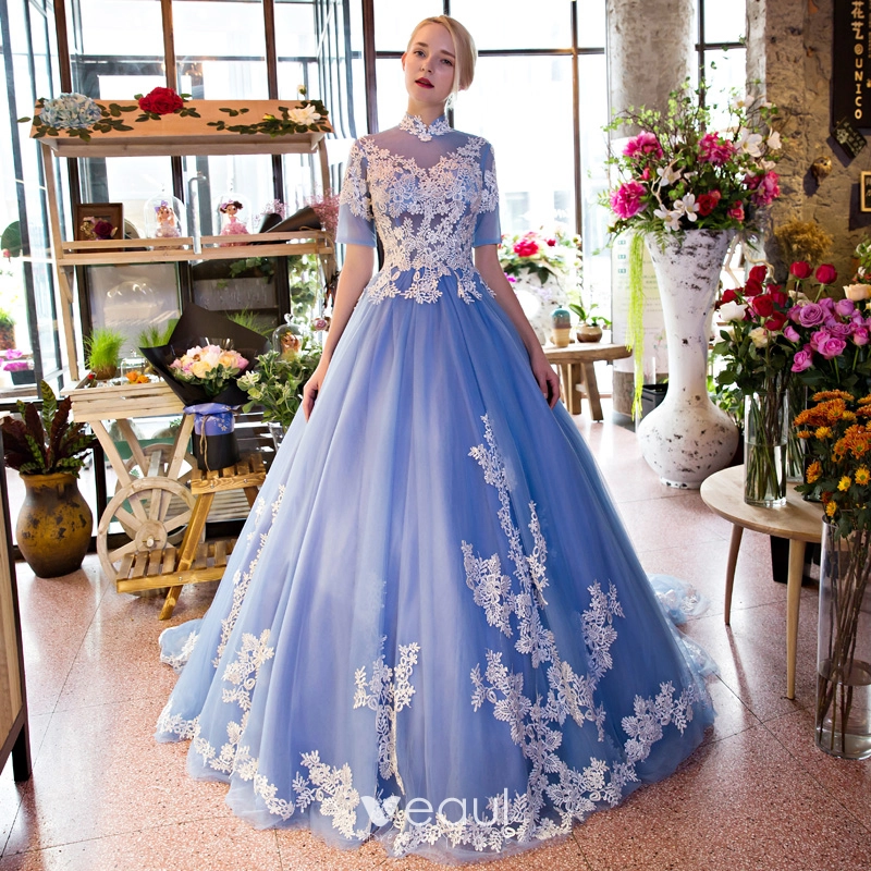 Blue wedding hotsell dresses 2017