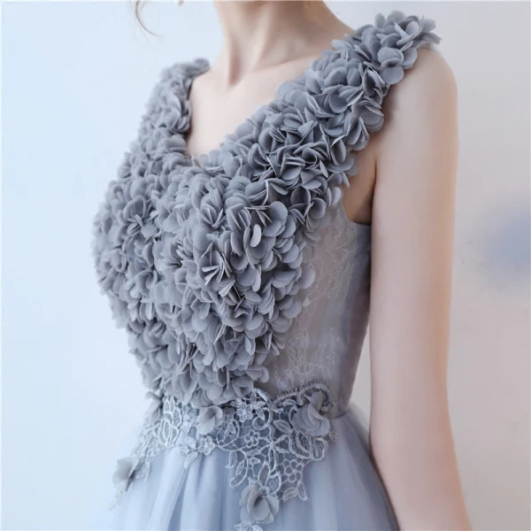 Modern / Fashion 2017 Ink Blue Graduation Dresses V-Neck Lace Appliques Backless Pierced Homecoming A-Line / Princess Party Dresses