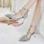 Luxury / Gorgeous Gold Wedding Shoes 2020 9 cm Pointed Toe Beading Sequins Rhinestone Cocktail Party Evening Party Womens Shoes