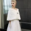 Blanche Hiver Rayé Fausse Fourrure Mariage Soirée Promo Châles 2017
