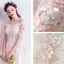 Affordable Champagne Pearl Pink Floor-Length / Long White Wedding Dresses 2018 Tulle Lace Appliques Backless Beading Corset Strapless Ball Gown Wedding