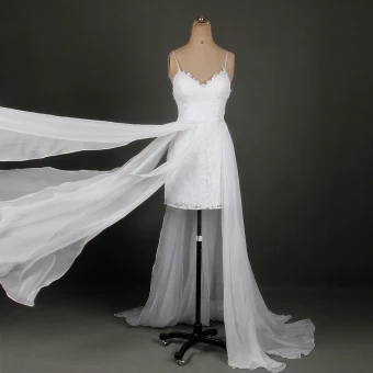 Classic Elegant White Short Wedding 2018 A Line Princess V Neck Lace Up Appliques Backless Beach Wedding Dresses