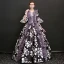 Vintage / Retro Traditional 3/4 Sleeve Multi-Colors Floor-Length / Long Ball Gown Prom Dresses 2018 Charmeuse U-Neck Backless Printing Prom Formal Dresses
