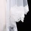 Chic / Belle Blanche Courte Voile De Mariée 1.5 m Chiffon Dentelle Mariage Accessorize 2019