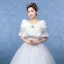 White Winter Lace Faux Fur Wedding Prom Shawls 2017