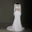 Amazing / Unique Ivory Court Train Wedding 2018 Trumpet / Mermaid Charmeuse Lace-up Appliques Backless Beading Pierced Sequins Wedding Dresses