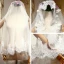 Unique Blanche Mariage Tulle Courte Appliques Voile De Mariée 2018