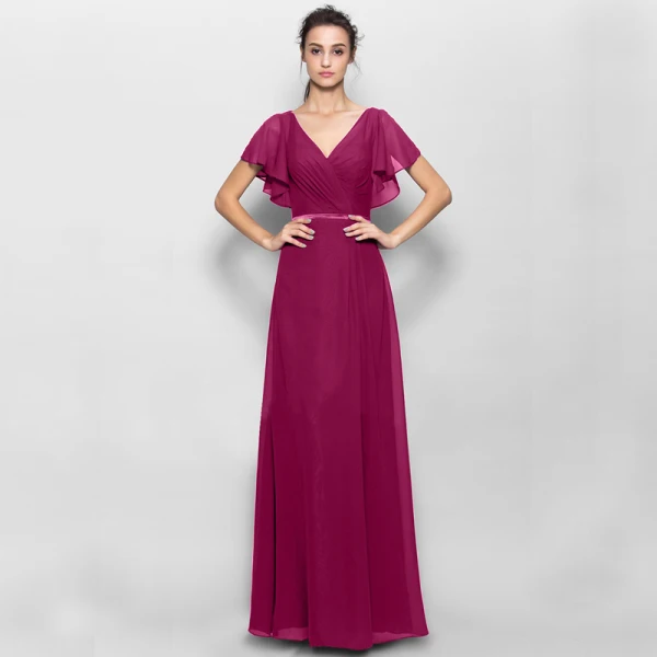 burgundy evening dress long sleeve V Neck Long Sleeves Burgundy Lace Prom Dresses 2020, Long Sleeves Burgundy  Formal Dresses, Burgundy Lace Bridesmaid Dresses