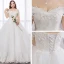 Modest / Simple White Ball Gown Plus Size Wedding Dresses 2019 Lace Appliques Backless Embroidered Strapless Chapel Train Wedding