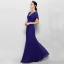 Simple Bordeaux Robe De Mère De Mariée 2020 Princesse Longue Manches Courtes V-Cou Gonflée Tulle Mariage Soirée Robe Pour Mariage