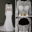Amazing / Unique Ivory Court Train Wedding 2018 Trumpet / Mermaid Charmeuse Lace-up Appliques Backless Beading Pierced Sequins Wedding Dresses