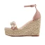 Chic / Beautiful Candy Pink 2018 Beach Sandals Casual Leather Beading Pearl Thick Heels 10 cm Pointed Toe Womens Shoes