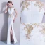 Classic Black Evening Dresses  2017 Trumpet / Mermaid U-Neck Charmeuse Handmade  Beading Appliques Evening Party Formal Dresses
