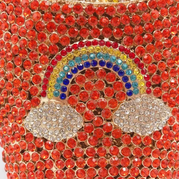 Niezwykły Multi-Kolory Rhinestone Metal Zużycie ulicy Kopertówki 2022