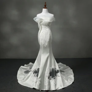 Elegant Kirke Hall Brudekjoler 2017 Trompet Havfrue Cathedral Train Strapless Uten Ermer Ryggløse Blonder Appliques