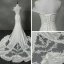Élégant Église Salle Robe De Mariée 2017 Trompette / Sirène Cathedral Train Bustier Sans Manches Dos Nu En Dentelle Appliques