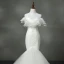 Chic / Beautiful Church Hall Wedding Dresses 2017 Chapel Train White Trumpet / Mermaid Strapless Sleeveless Backless Cascading Ruffles Appliques Flower