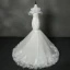 Chic / Beautiful Church Hall Wedding Dresses 2017 Chapel Train White Trumpet / Mermaid Strapless Sleeveless Backless Cascading Ruffles Appliques Flower