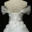 Chic / Beautiful Church Wedding Dresses 2017 White Ball Gown Cathedral Train Off-The-Shoulder Short Sleeve Backless Lace Appliques Flower Sequins Rhinestone Pearl