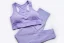 Einfarbig Champagner Nylon Yoga & Sport Set 2021 Fest U-Ausschnitt Ärmellos Figurbetontes Leggings