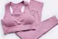Einfarbig Champagner Nylon Yoga & Sport Set 2021 Fest U-Ausschnitt Ärmellos Figurbetontes Leggings