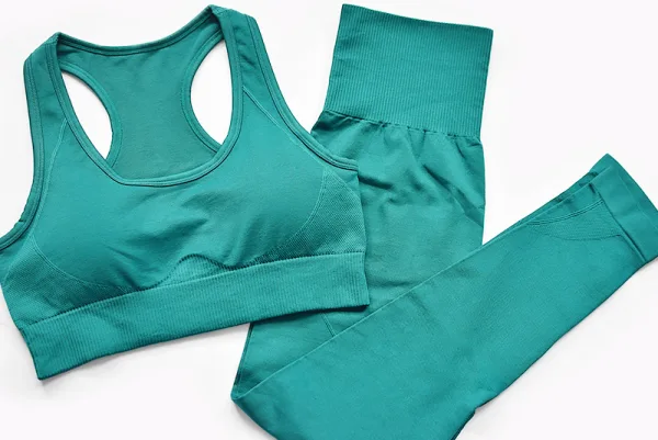 Einfarbig Champagner Nylon Yoga & Sport Set 2021 Fest U-Ausschnitt Ärmellos Figurbetontes Leggings