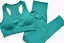 Einfarbig Champagner Nylon Yoga & Sport Set 2021 Fest U-Ausschnitt Ärmellos Figurbetontes Leggings
