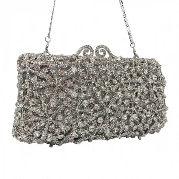 Mode Scintillantes Doré Faux Diamant Soirée Pochette 2022
