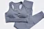 Einfarbig Champagner Nylon Yoga & Sport Set 2021 Fest U-Ausschnitt Ärmellos Figurbetontes Leggings