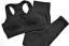 Einfarbig Champagner Nylon Yoga & Sport Set 2021 Fest U-Ausschnitt Ärmellos Figurbetontes Leggings