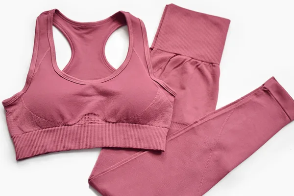 Einfarbig Champagner Nylon Yoga & Sport Set 2021 Fest U-Ausschnitt Ärmellos Figurbetontes Leggings