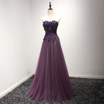 Mooie Prachtige Gelegenheid Jurken 2017 A Lijn Lange Strapless Mouwloos Ruglooze Kant Appliques Kralen Avondjurken
