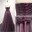 Chic / Beautiful Formal Dresses 2017 A-Line / Princess Floor-Length / Long Strapless Sleeveless Backless Lace Appliques Beading Evening Dresses