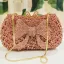 Fashion Rose Gold Rhinestone Bow Cocktail Party Evening Party Clutch Bags 2022