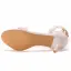 Charmant Blanche En Dentelle Fleur Chaussure De Mariée 2022 Mariage Perle Bride Cheville 7 cm Talons Aiguilles Peep Toes / Bout Ouvert Sandales Talons Hauts