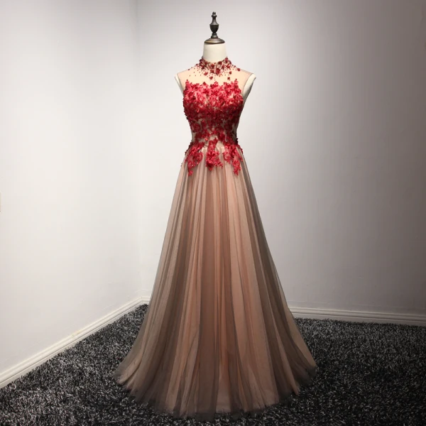brown prom dresses 2017 La Femme 32887 Long Prom Dress Bronze / 00